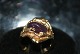 Gold ring with amethyst 14 CaratSize 57