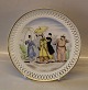 Bing & Grøndahl Platte B&G 8850-628 H. C. Andersen Nattergalen 21 cm Vilhelm Pedersenn