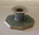 Royal Copenhagen Craquelé, (Crackelure) 457-3334 RC Grey candlestick with green and gold 5.5 x 9.8 cm