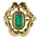 Georg Jensen; Smaragd ring af 18 kt. guld