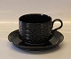 Palet Dansk Stentøjstel Sort Cordial eller Sort Palet 305 Kaffekop og underkop 7,5 cm 1,5 dl