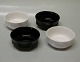 Café Dansk Stentøjstel kantet hvid og sort Kafe B&G Form 850 #332 Saltkar 3 x 7 cm, hvid og sort (850)