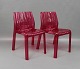 Et par pink Frilly stole designet af Patrcia Urquiola for Kartell.5000m2 udstilling.