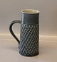 Beer Stein - mug / Pitcher with handle - Vase 19 cm aces in harlequin  - not the tradftional flowers of Azur Nissen Kronjyden B&G Quistgaard  Stoneware