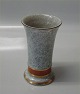 Kongelig Dansk  Craquelé, Craquele 212-3462 RC Grey vase with orange and gold 14,5 cm