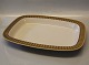 402 Stor firkantet fad 35 x 25 cm Bing & Grøndahl Relief Quistgaard for B&G / Nissen Kronjyden Stoneware