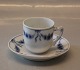 B&G Blå Empire porcelæn 106 "Høj" 6.1 cm espresso kop (61) og 108 b underkop 12 cm