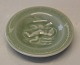 Royal Copenhagen Art Pottery3214-1 RC Signered Jais Nielsen Celadon tray with LOGO ; "Den Kongelige Porcelænsfabrik" 11 cm