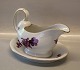 Purple Danish Porcelain Purpur Flower braided Tableware 8069-427 Gravyboat on fixed stand ca. 16 x 23 cm