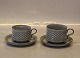 Cordial Grey Nissen Kronjyden B&G Quistgaard  Stoneware 475 Cup 6.5 x 9 cm and 305 saucer