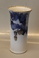Royal Copenhagen 1793-887 RC Vase Oak leaves with Acorn and gold decoration 24 cm Signed J. H. B.