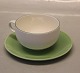 Green line 3074 Tea cup 6 x 10 cm (081 WITHOUT  saucer 15.5 cm (082) Royal Copenhagen faience green top  -4 ALL Seasons