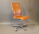 Oxford Classic kontorstol - Model 3193C - Cognac læder - Arne Jacobsen - Fritz Hansen