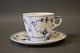 Royal Copenhagen blue fluted coffee cup with saucer, no.: 1/80.
