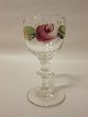 Snapseglas, antikt, dansk, emaljedekoreretCa. 1880H: 9cm
