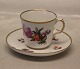 Kongelig Dansk  Fuld Saksisk Blomst 004-1546 Mokkakop 5.5 x 6.3 cm  og underkop 11.5 cm