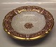 Dahl Jensen Craquelé 115-363 DJ Skål med decoration i brun, rød og gold på grå 7 x 26 cm