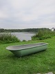 Zinkbadekar, grønmalet, med afløb og prop i kæde (se foto)