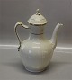 Curved #878 Cream with gold rim Royal Copenhagen Tableware  1794-878 Coffee pot 26 cm (126-127-128) 110 cl / 8 cups