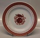 Aluminia Faience Red Tranquebar 1399-13 Lunch plates 21 cm