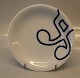 619 Cake plate 19.5 cm Blue Notes Royal Copenhagen  Musica, Monica Ritterband