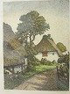Tryk af Heinrich Blunck (1891-1963) inkl. ramme "Parti fra Stolbro på Als", SønderjyllandRammemål: 33,5cm x 42,5cmH. Blunck er født i KielSe vores WEB-side for andre værker af H. Blunck