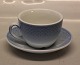0748 Large Coffee cup / cappuccino cup 6.5 x 10 cm / 2 dl.  1024 B&G Blue tone - seashell tableware Hotel