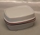 Red line Bing & Groendahl White Dinnerware, Magnussen B&G 582 Butter box 7 x 14 cm