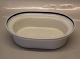 Blue HANK Bing & Groendahl White Dinnerware, Magnussen 872 Bowl , oval  7 x 18,  26 cm