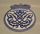 # Kongelig mindeplatte med kone og monogram RCM 060 1906 Frederik d. 8. og Louise Tronbestigelsen