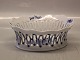 Old 8199-10 Fruit basket, oval 9 x 24 cm Danish Porcelain Blue Flower braided Tableware