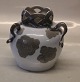 Sjælden udbudt Kongelig Dansk  174-298 Kgl.  Art Nouveau Slange Vase 15 x 15 cm