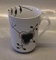 Black  Fluted MEGA Danish Porcelain 497-1 Mug with handle 11 cm 37 cl  (1017459) Black Mega