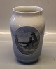 Royal Copenhagen 4384 RC Vase Fanoe mother and girl in regional dress at the seaside 25.5 cm