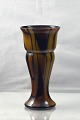 Brun og sort glas vase18 cm