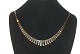 Brick Necklace with 3 Rows 8 Karat GoldLength 42.5 cm.
