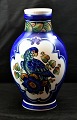 Aluminia 1258/1079Høj vase m/papegøje