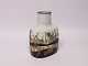 Keramik vase dekoreret i varme farver af Ivan Weiss for Royal Copenhagen, nr.: 963/3290.5000m2 showroom.