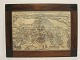 Tryk af Odense i 1560I smuk, original empire mahogni rammeBemærk: Den udsædvanlige tekst på bagsiden "OTONIUM" på latinsk/græskL: 59cm, B: 44cm