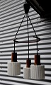 LoftslampeGlas og teaktræ