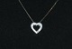 Necklace Venesia with a diamond inlaid in the heart, 14 carat white gold. Size 40 cm.