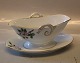 B&G Victor Hugo white porcelain - wild rose with gold rim 008 Sauceboat with handle 11 x 24 cm (311)