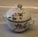 B&G Victor Hugo white porcelain - wild rose with gold rim 094 Sugar bowl (large) 12 cm (302)