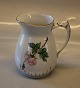 B&G Victor Hugo white porcelain - wild rose with gold rim 189 Creamer 10.5 cm 2.25 dl