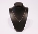 Necklace in 925 sterling silver with cultured pearl.