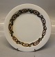 Nucella Aluminia Royal Copenhagen faience Ellen Malmer 3464 Small soup rim plate 18.8 cm, brown