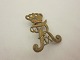 Brooch - Frederik IX, Denmarkabout 1940Goldcoloured, (not gold)3,8cm x 3cm