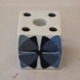 Aluminia Copenhagen Baca Faience 662-3500 Dice as candlestick and vase 6.2 x 5.6 cm Blluedecoration, Ellen Malmer , Baca