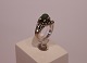 Ring med grøn jade, stemplet BK og af 925 sterling sølv.5000m2 udstilling.