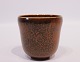 Keramik vase i brune farver, nr.: 363 af Nathalie Krebs for Saxbo.5000m2 udstilling.